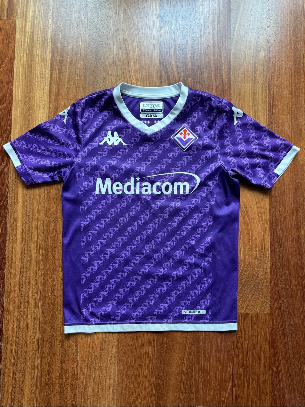 Kids Kappa Fiorentina Purple Jersey with White Trim